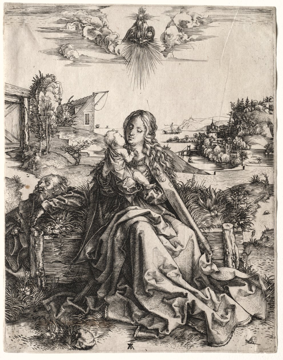 Den heliga familjen med fjärilen av Albrecht Dürer