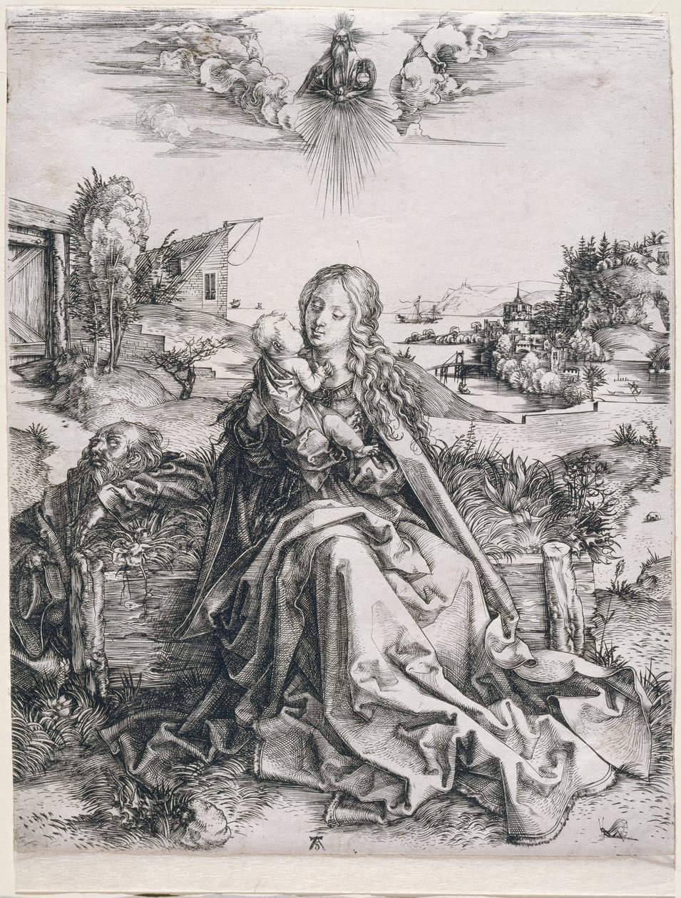 Den heliga familjen med trollsländan av Albrecht Dürer