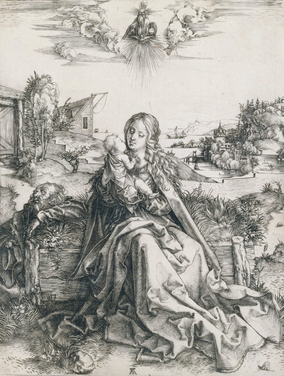 Den heliga familjen med trollsländan av Albrecht Dürer