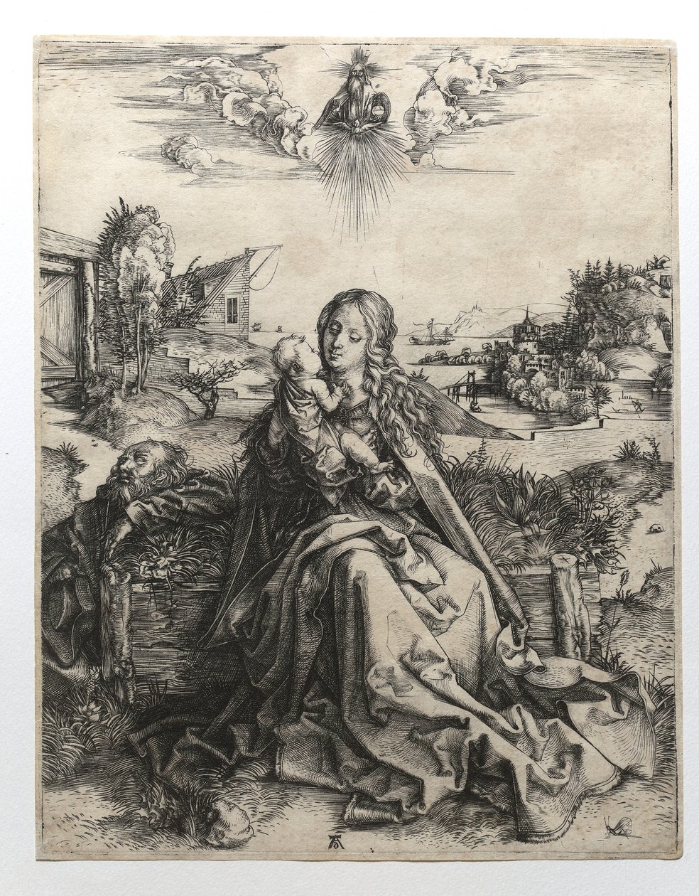 Den heliga familjen med trollsländan, c.1495 av Albrecht Dürer