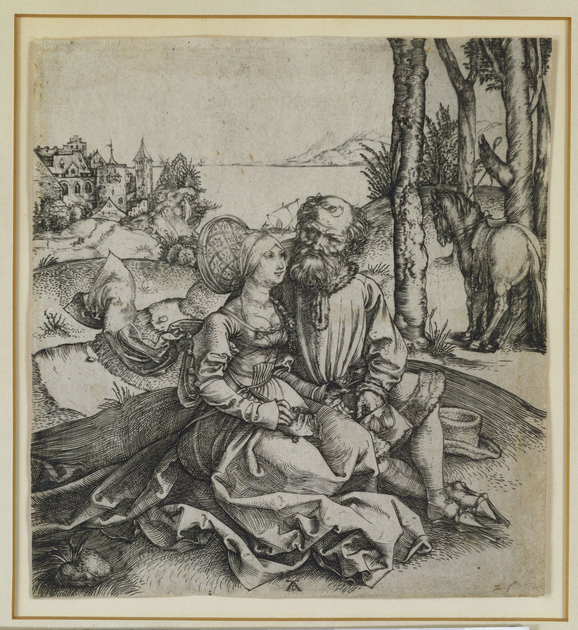 Det illa blandade paret, ca 1495 av Albrecht Dürer