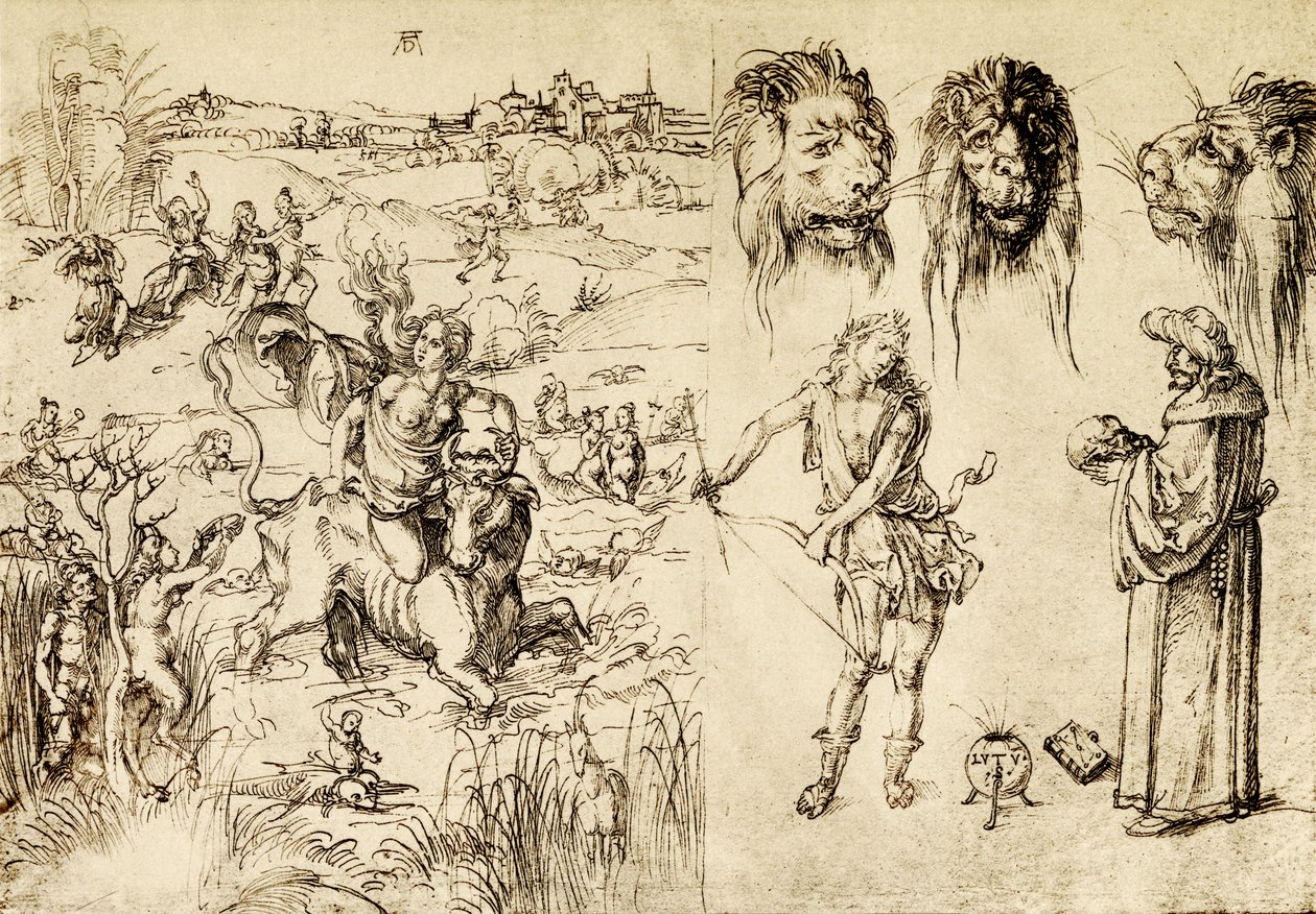 Kidnappningen av Europa av Albrecht Dürer