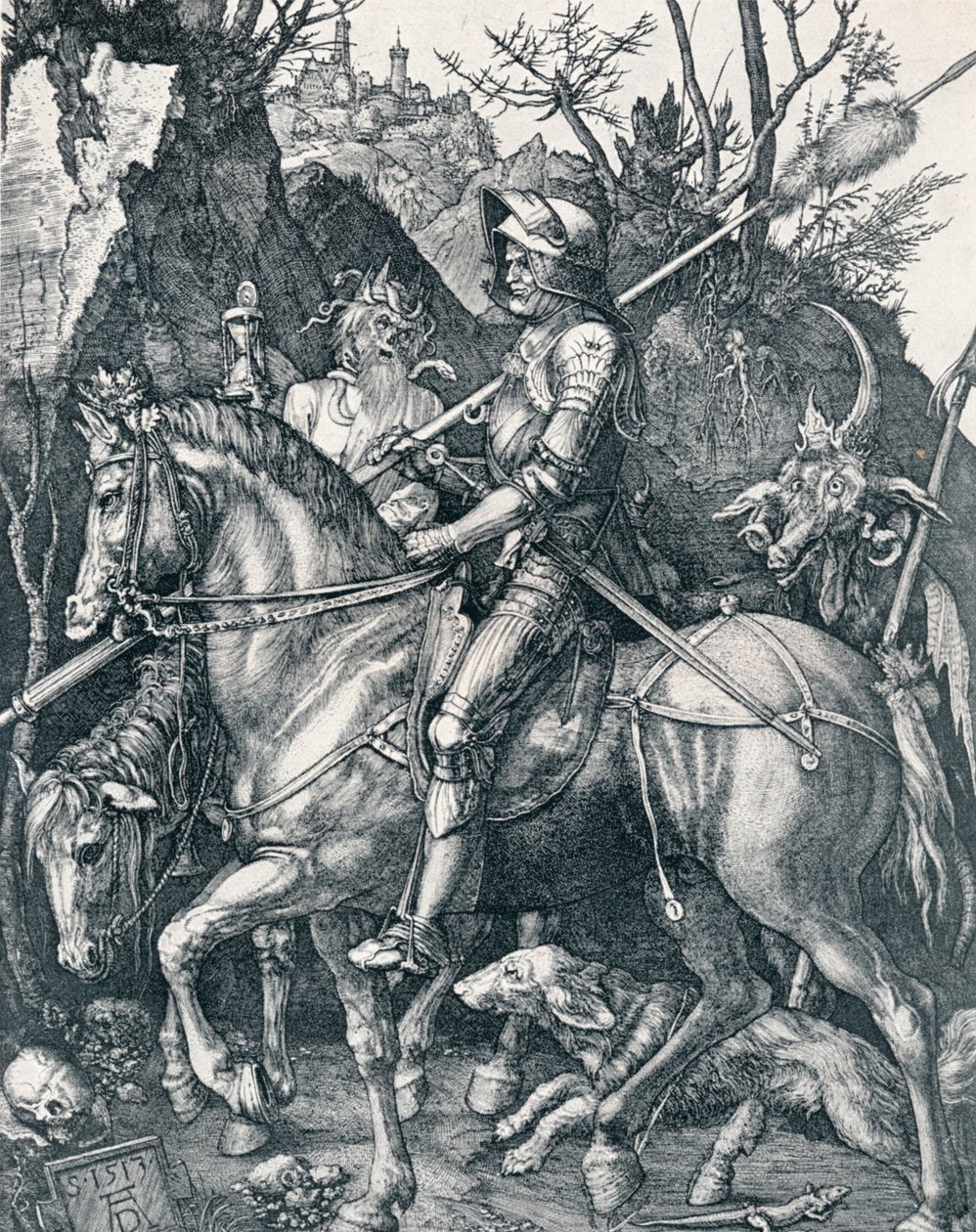 Riddaren, döden och djävulen, 1513 1906 av Albrecht Dürer