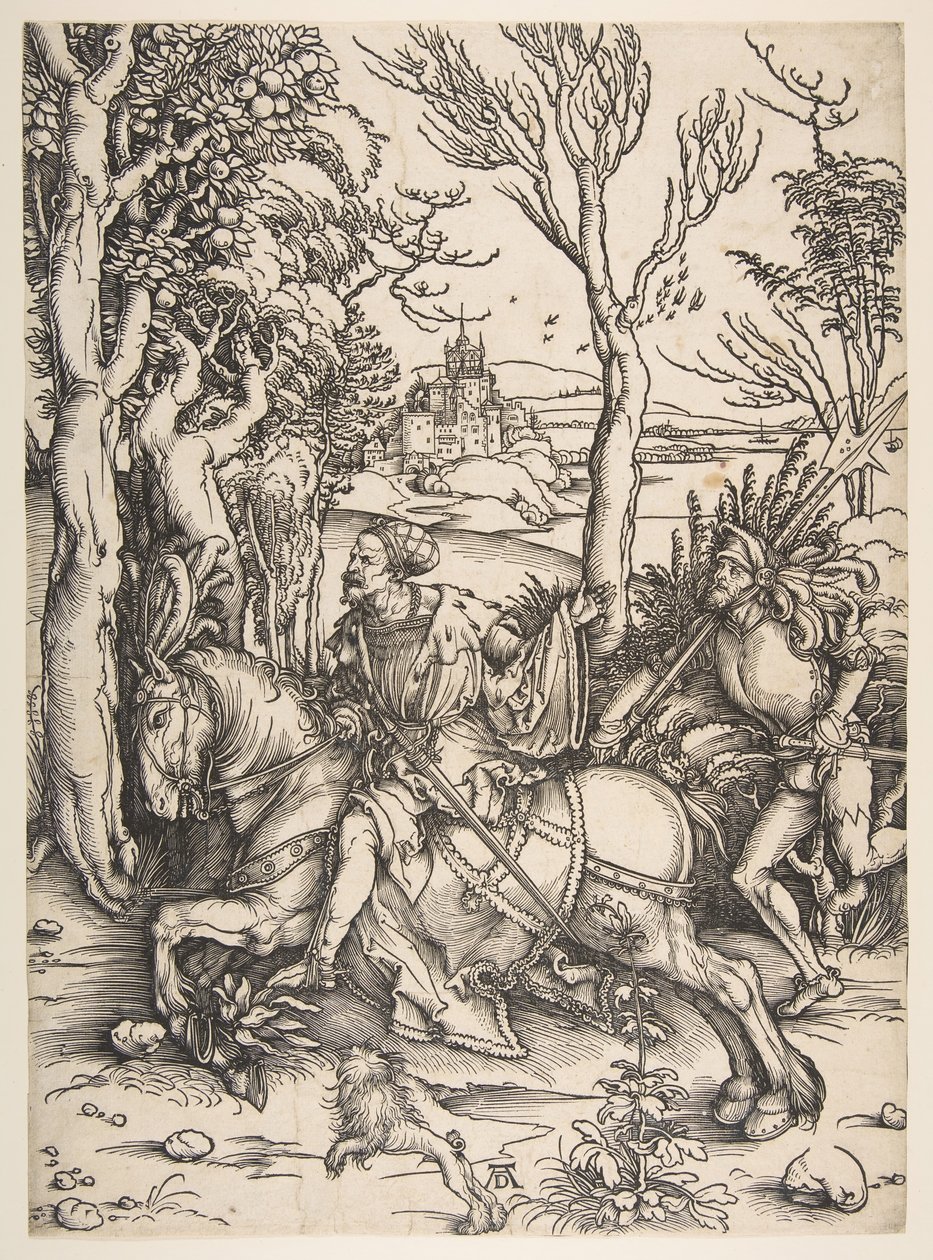 Riddaren och krigsmannen.n.d. av Albrecht Dürer