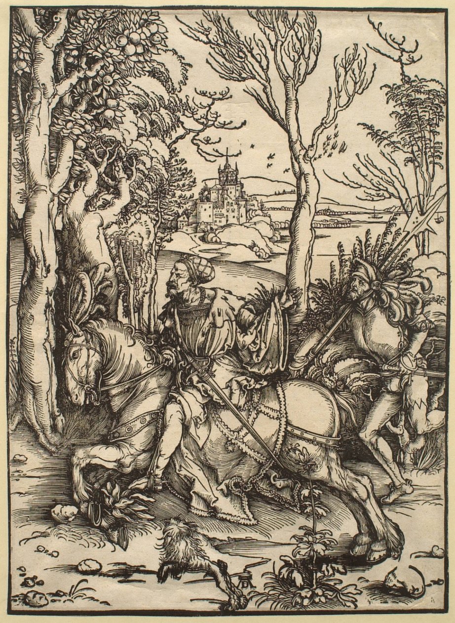 Riddaren till häst och landsknechten av Albrecht Dürer