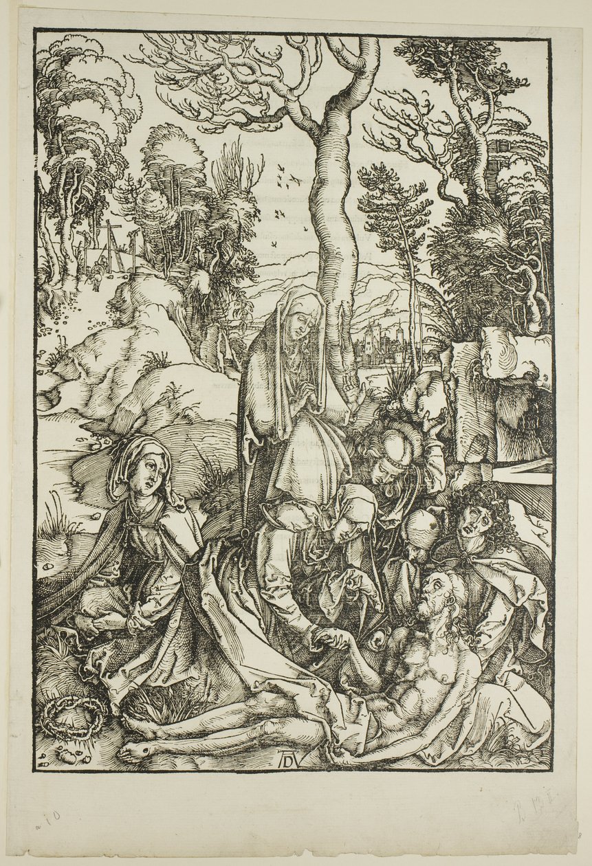Lamentation, från Den stora passionen av Albrecht Dürer
