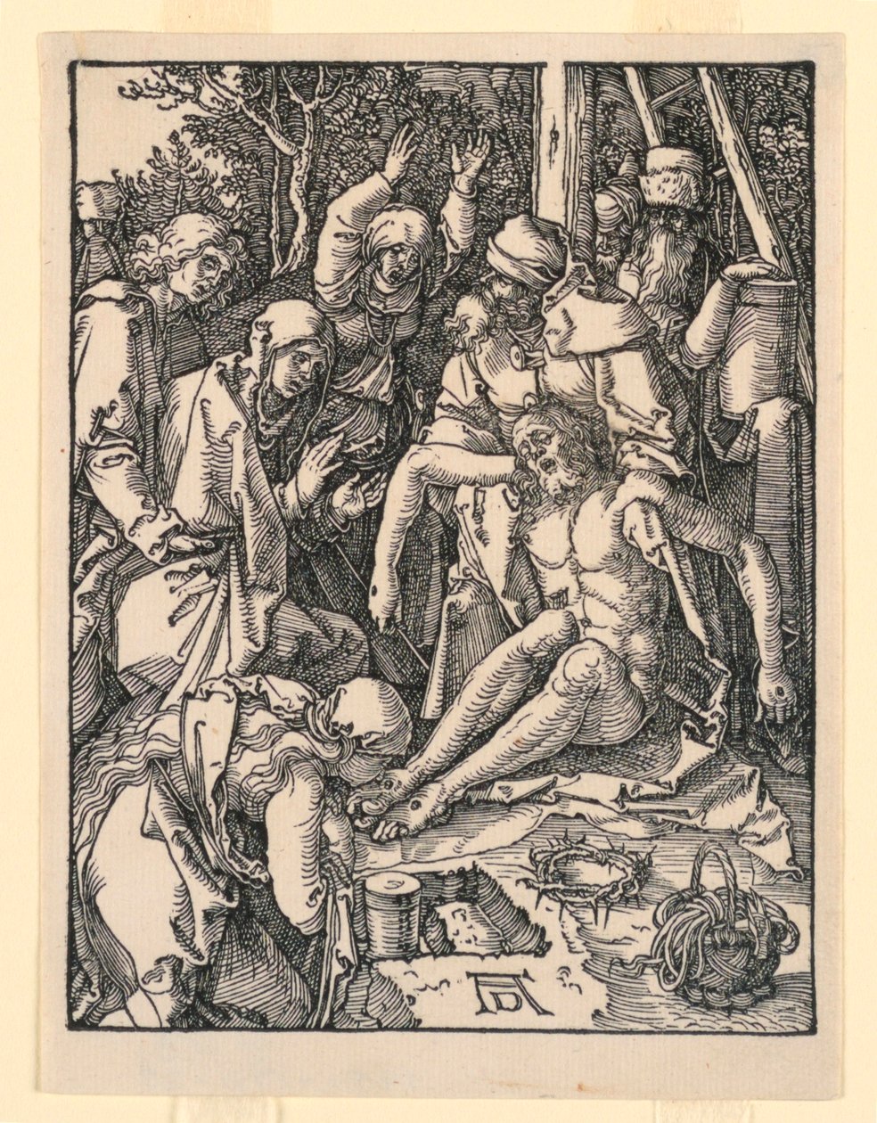 The Lamentation, från The Little Passion-serien av Albrecht Dürer