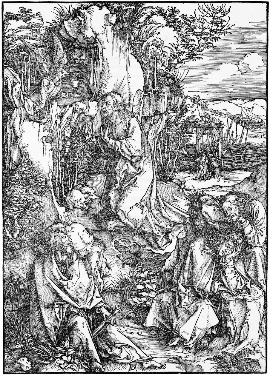 Den stora passionen: 2. Kristus på Olivberget av Albrecht Dürer