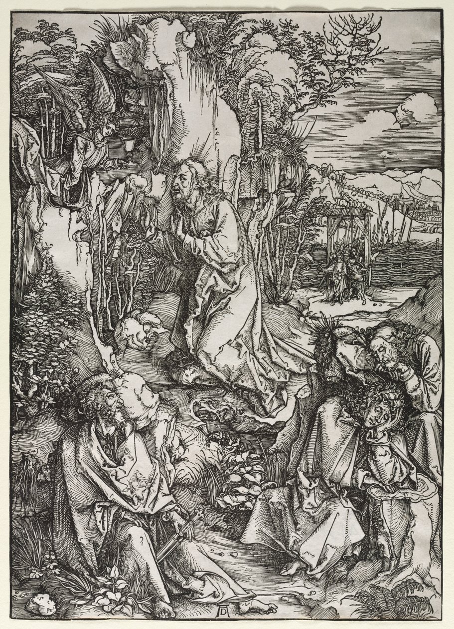 Den stora passionen: Kristus på Oljeberget, ca. 1497-1500. av Albrecht Dürer