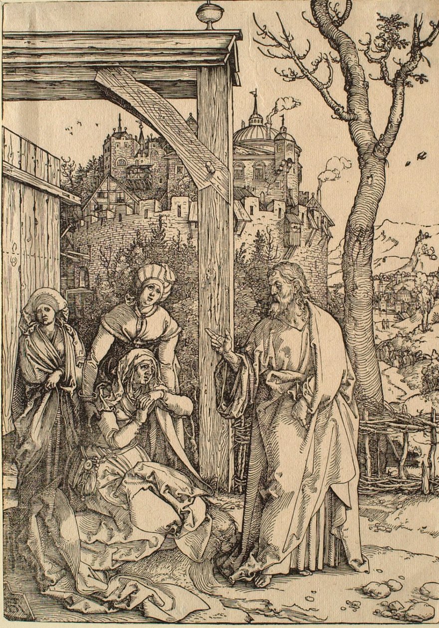 Jungfru Marias liv: Kristus tar farväl av sin mor av Albrecht Dürer