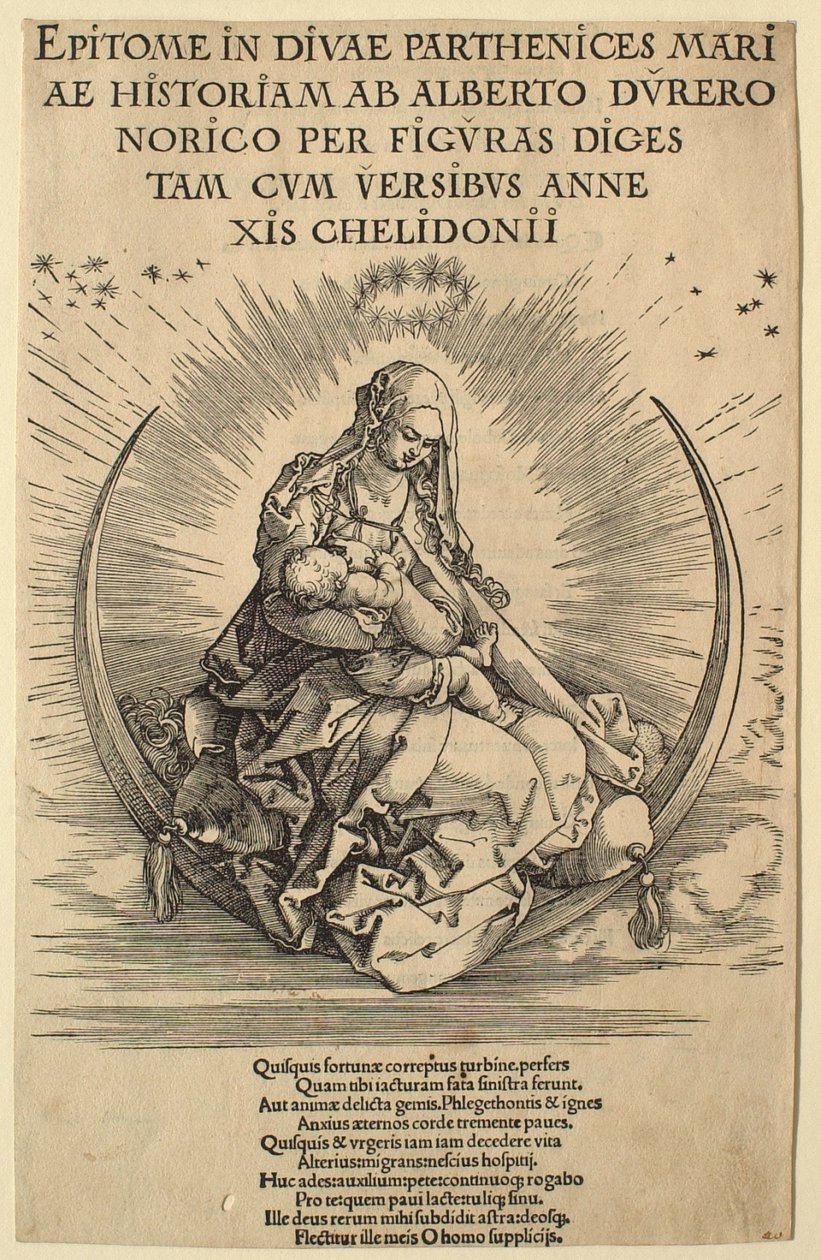 Jungfru Marias liv: Madonnan på månskäran av Albrecht Dürer