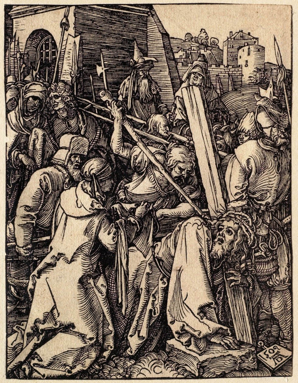 Den lilla passionen: Kristus bär korset av Albrecht Dürer
