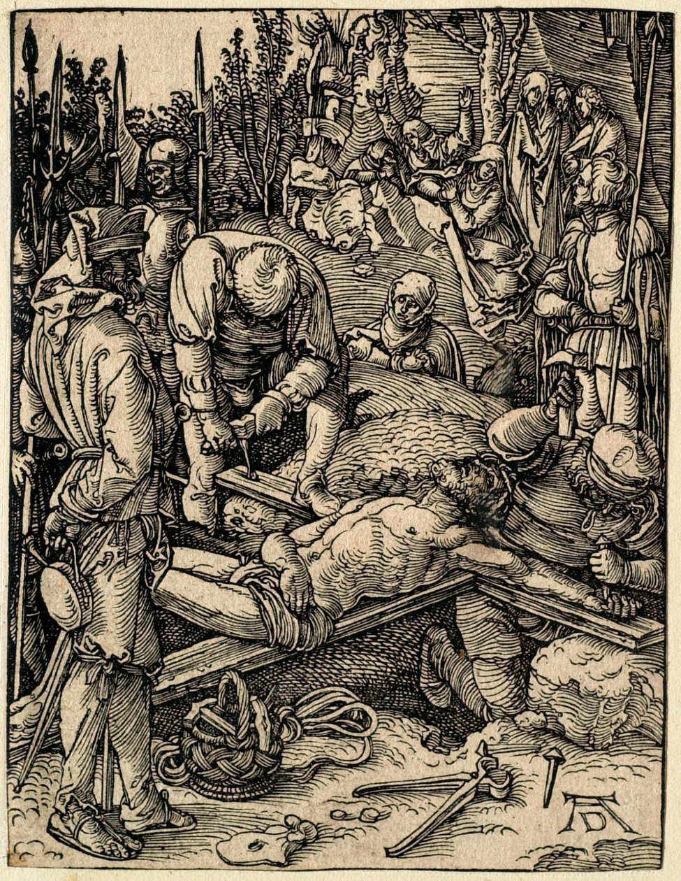 Lilla passionssviten: Kristus spikad på korset av Albrecht Dürer