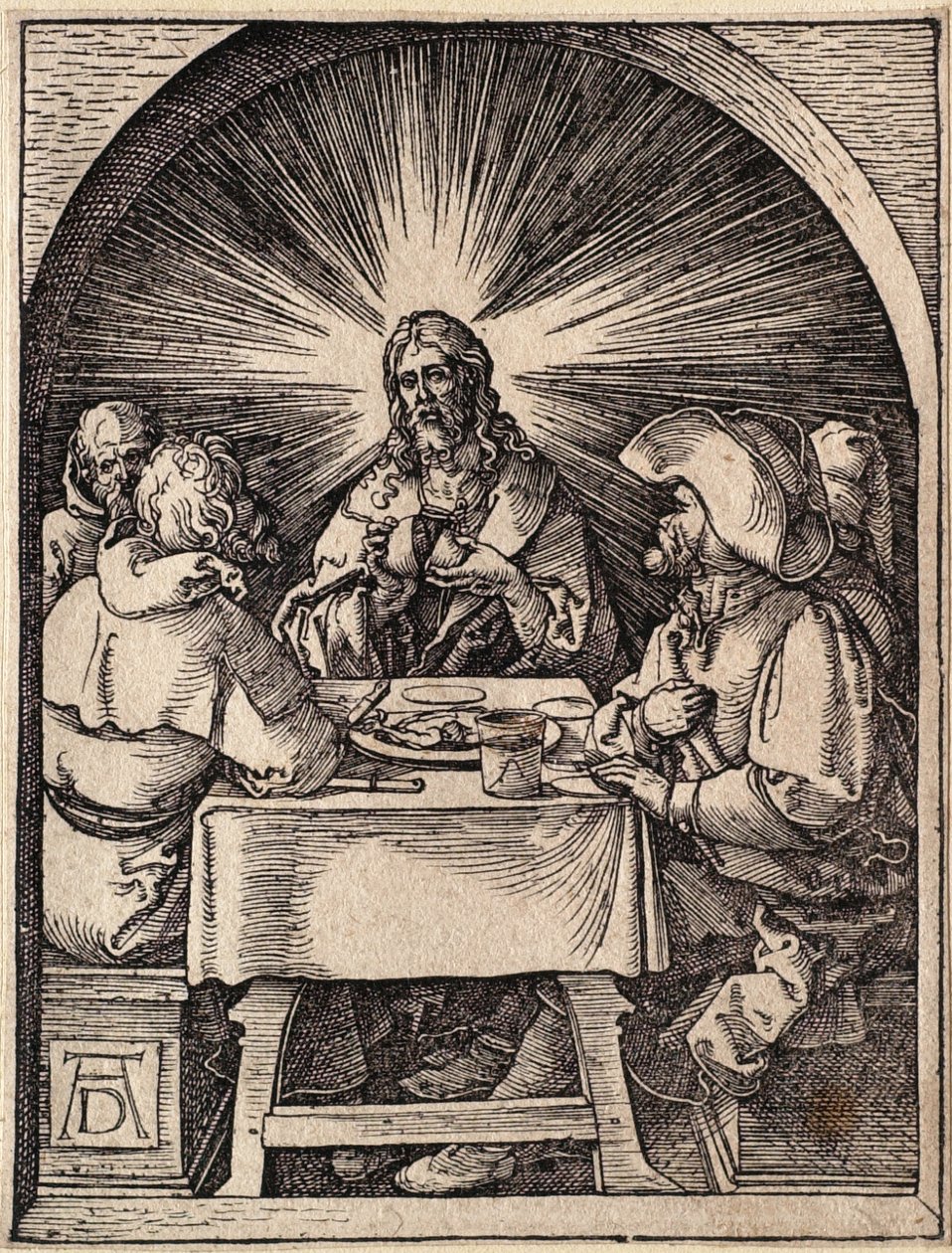 Den lilla passionen: Kristus i Emmaus av Albrecht Dürer