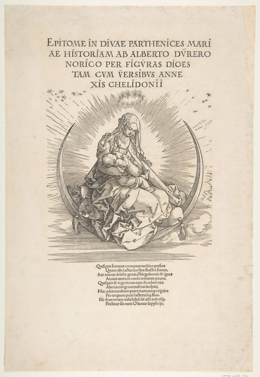 The Madonna on the Crescent, Frontispice till The Life of the Virgin, ca. 1511. av Albrecht Dürer