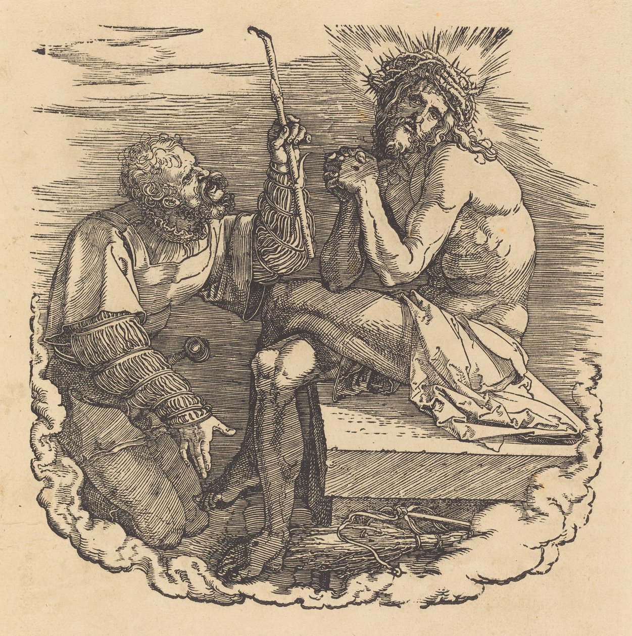 Sorgens man hånad av en soldat, troligen 1511. av Albrecht Dürer