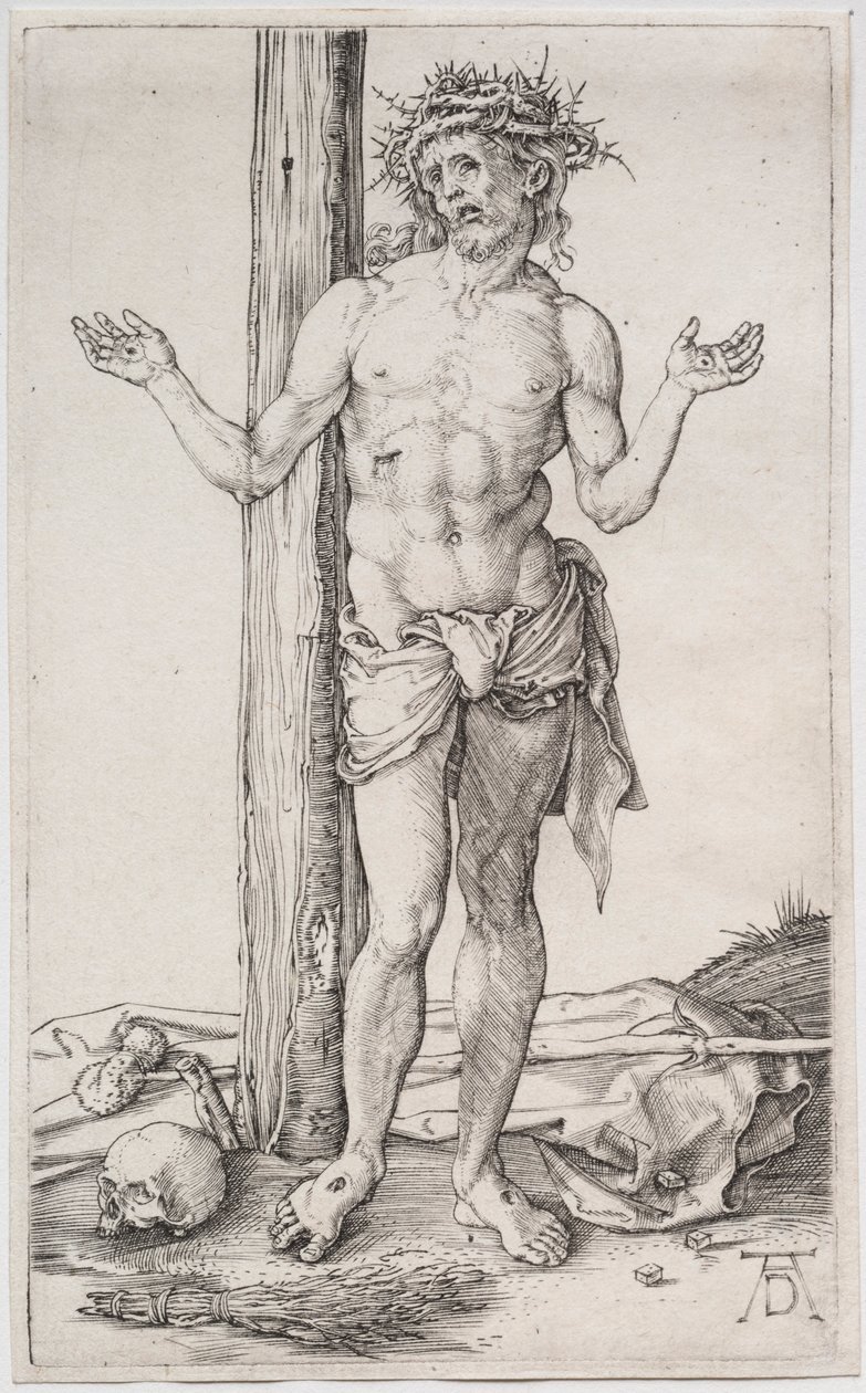 Sorgernas man stående, med upphöjda händer, ca. 1500. av Albrecht Dürer