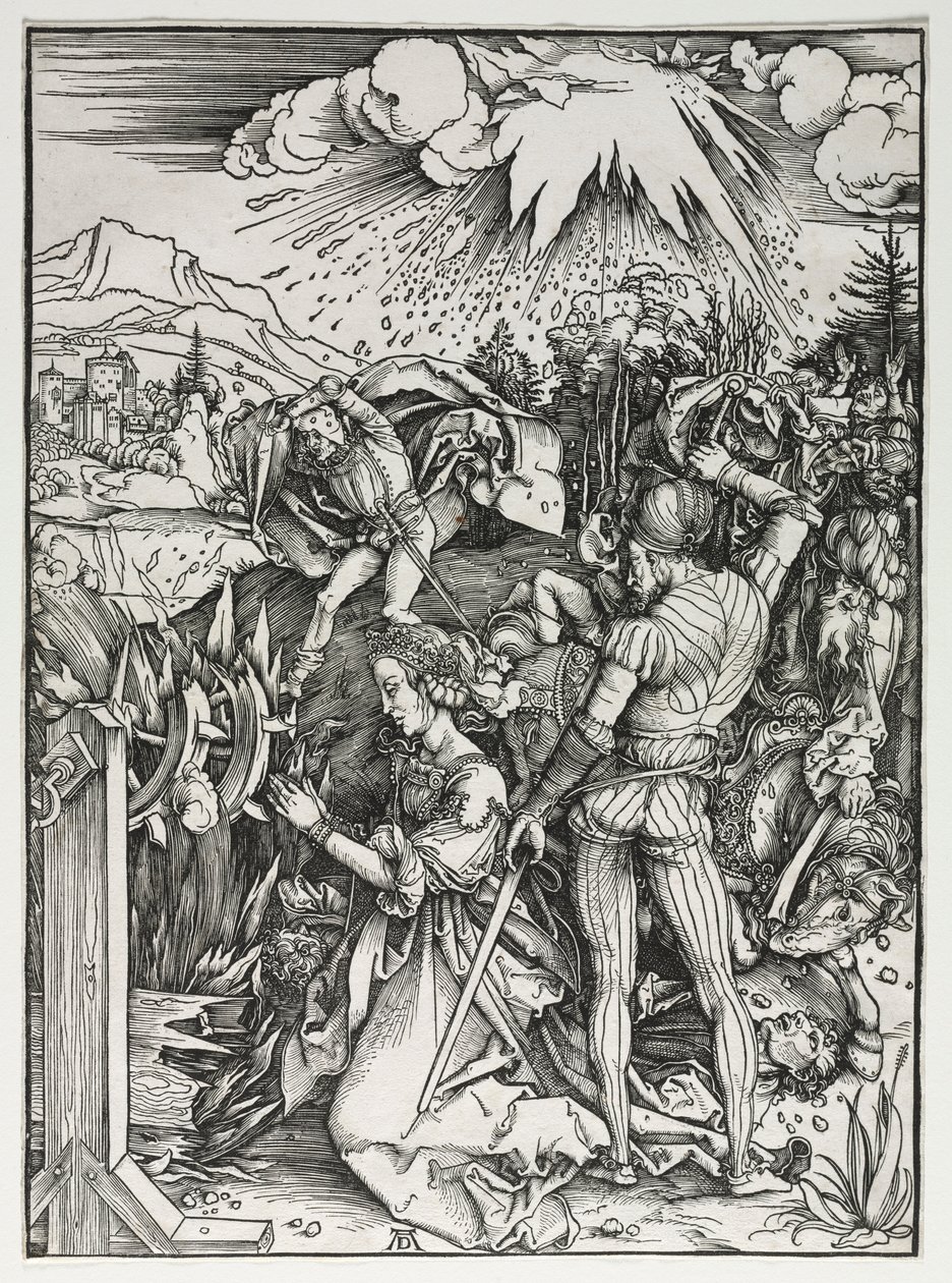 Sankta Katarina av Alexandrias martyrskap, ca. 1497. av Albrecht Dürer