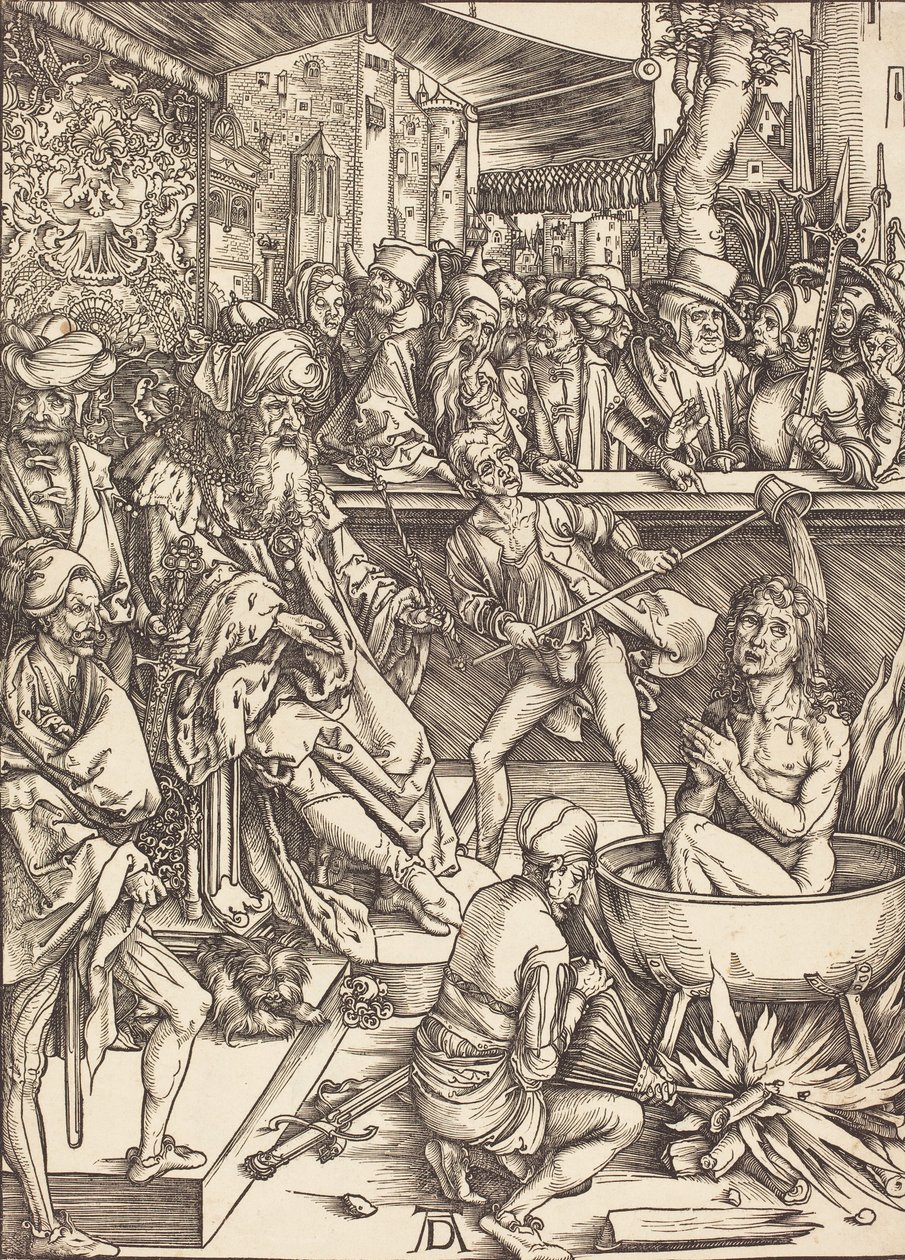 Sankt Johannes martyrskap, troligen ca. 14961498. av Albrecht Dürer