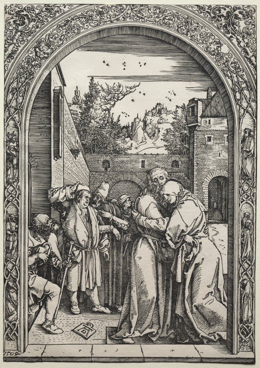 Mötet mellan Joachim och Anna vid Gyllene porten av Albrecht Dürer