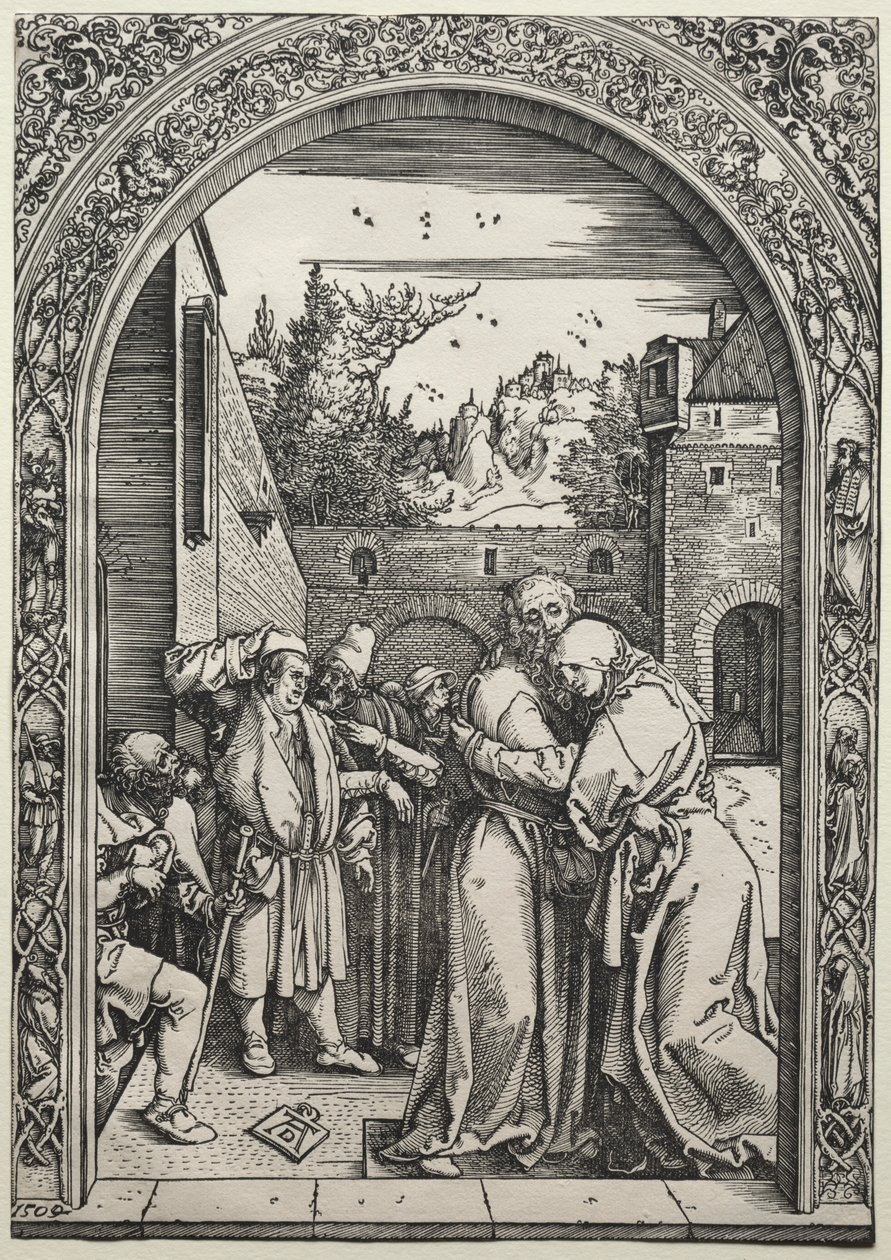 Joachims och Annas möte vid Gyllene porten, 1504. av Albrecht Dürer
