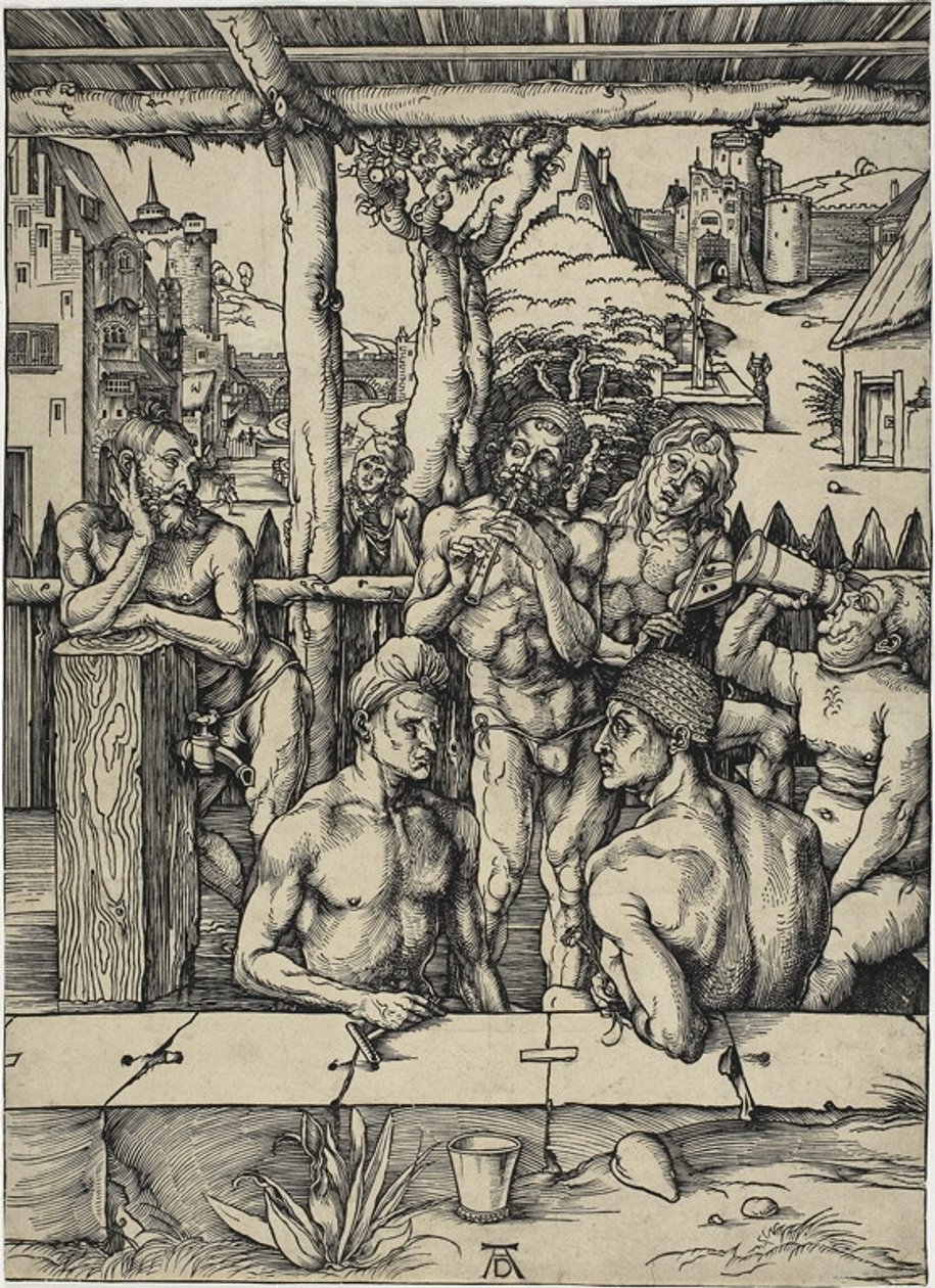 Badrummet för män av Albrecht Dürer