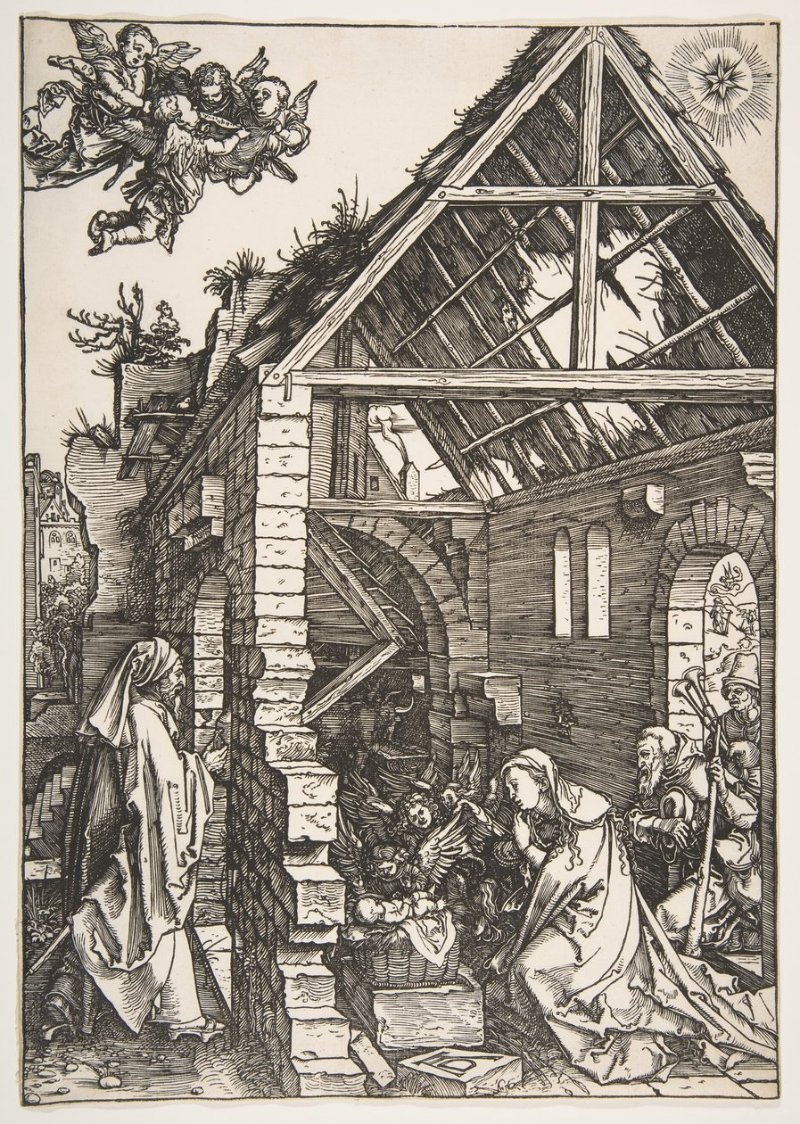 The Nativity, från The Life of the Virgin, 1502-3. av Albrecht Dürer