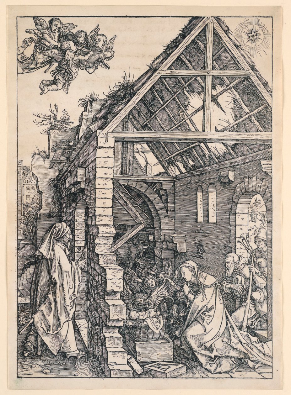 The Nativity, från serien Life of the Virgin av Albrecht Dürer
