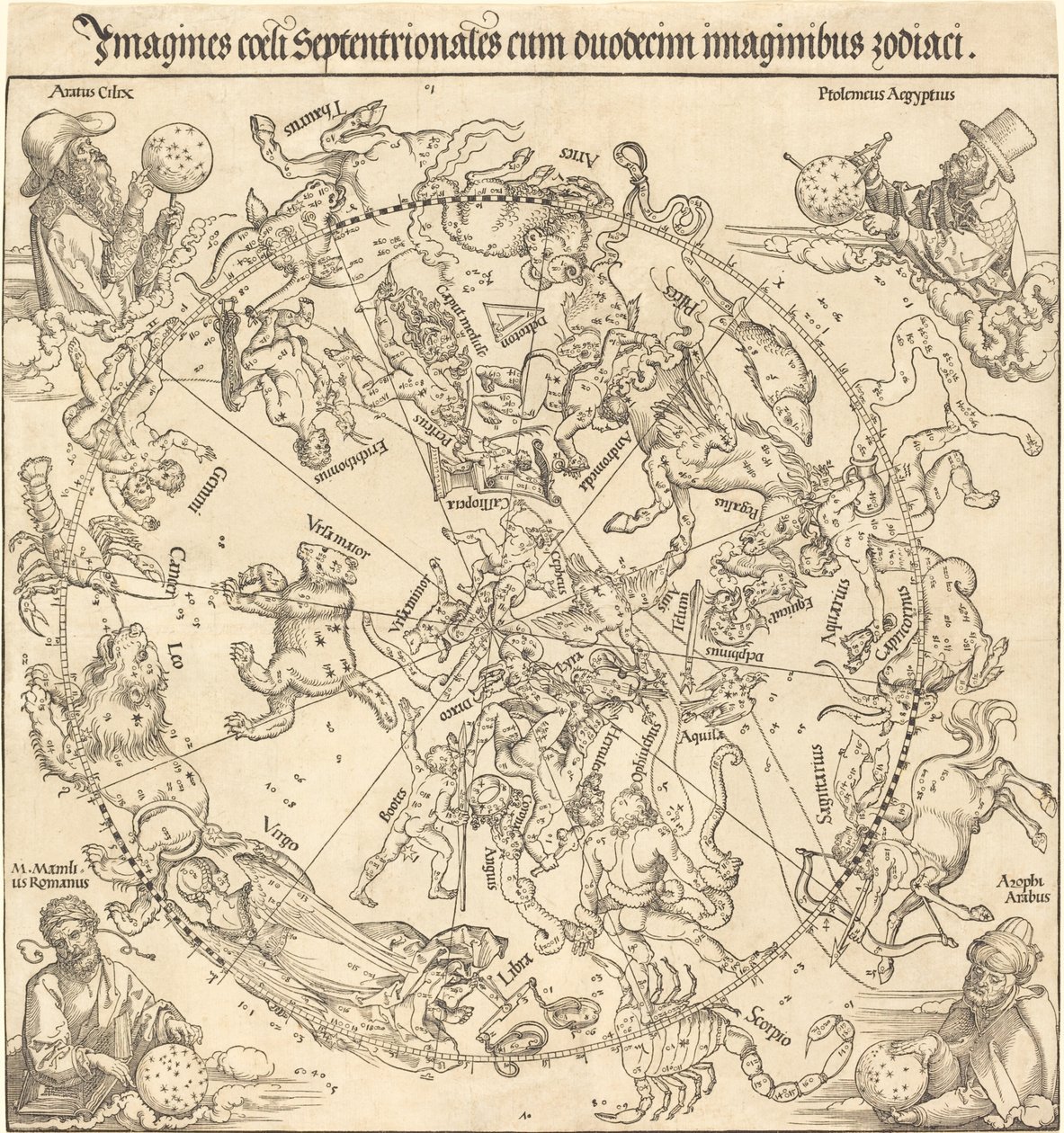 Det norra himmelska halvklotet av Albrecht Dürer