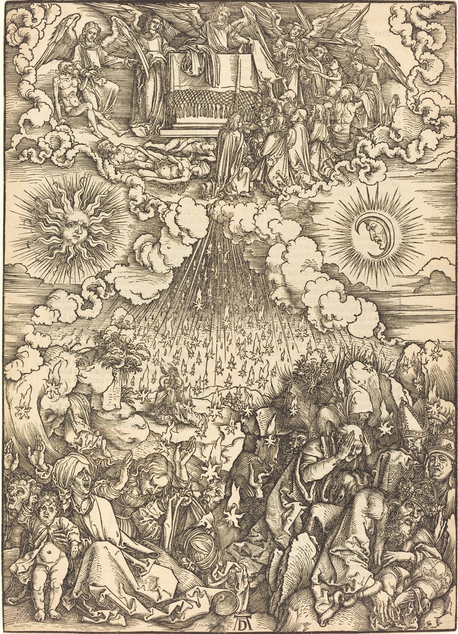 Öppnandet av det femte och sjätte inseglet av Albrecht Dürer