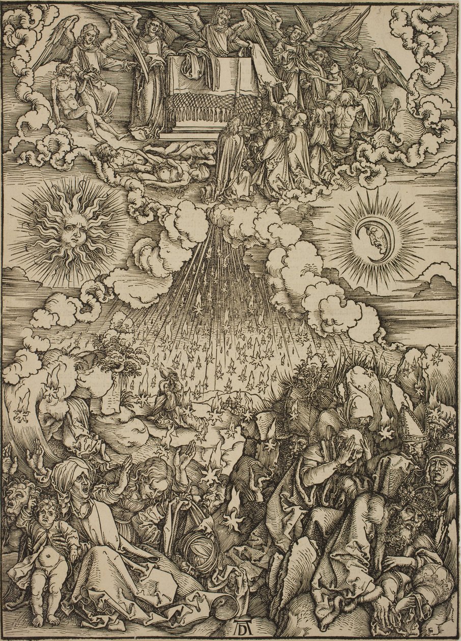 Öppnandet av det femte och sjätte inseglet av Albrecht Dürer