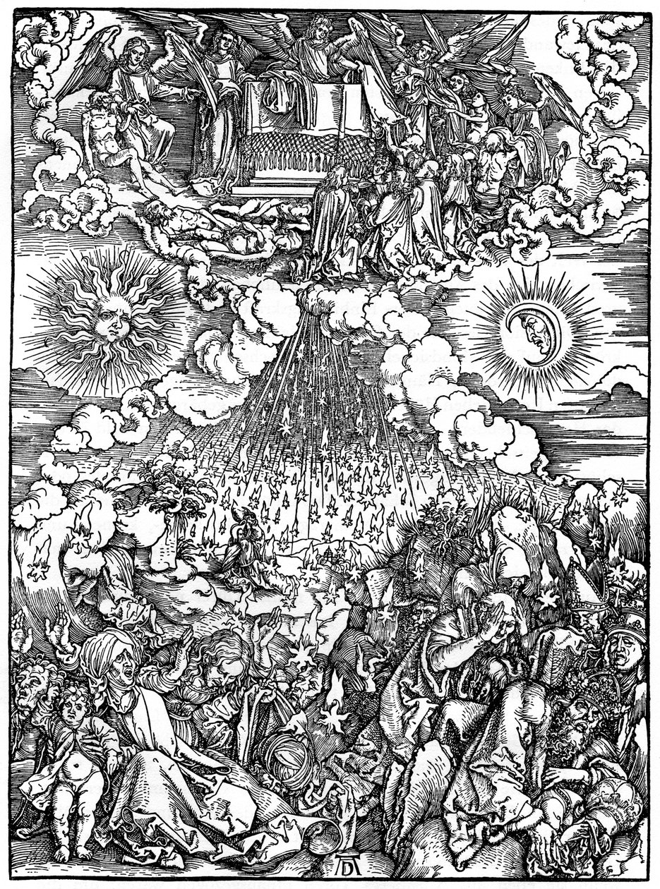 Öppnandet av det femte och sjätte inseglet, 1498, 1936 av Albrecht Dürer