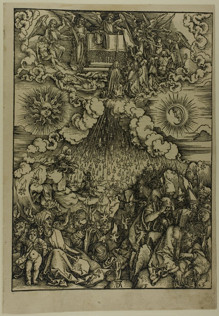 Öppnandet av det femte och sjätte inseglet, från The Apocalypse av Albrecht Dürer