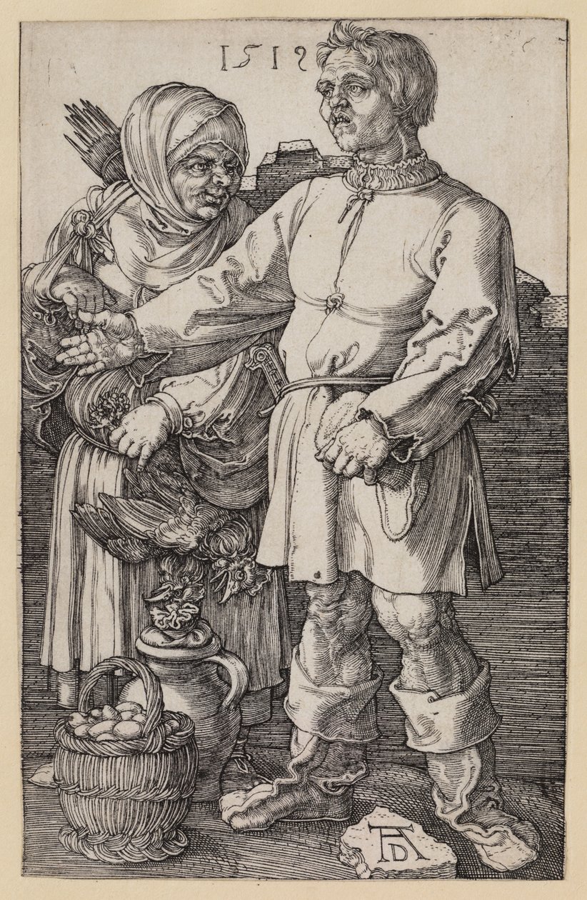 Bondparet på marknaden av Albrecht Dürer