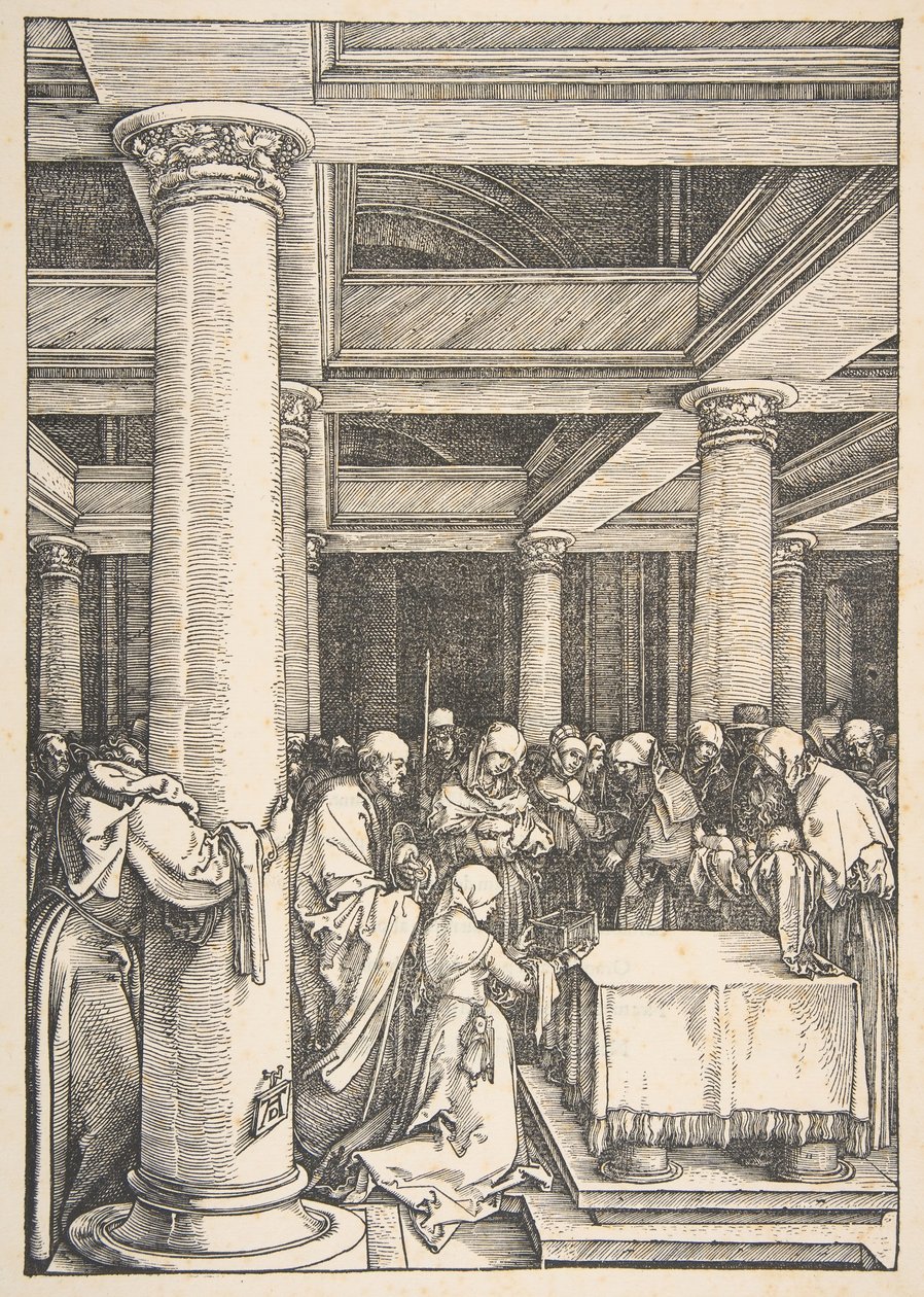 Presentationen i templet, från Jungfruns liv, ca. 1505. av Albrecht Dürer