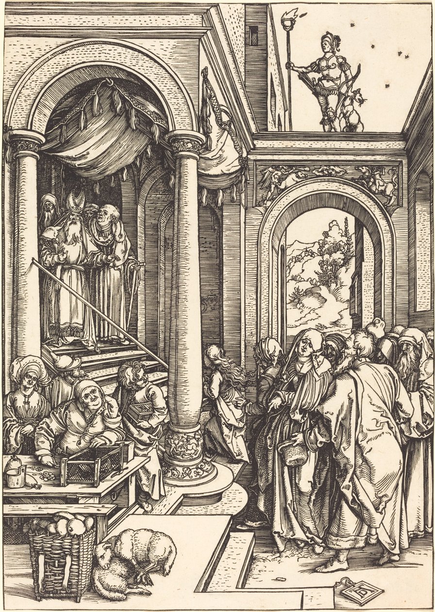 Presentationen av jungfrun i templet av Albrecht Dürer