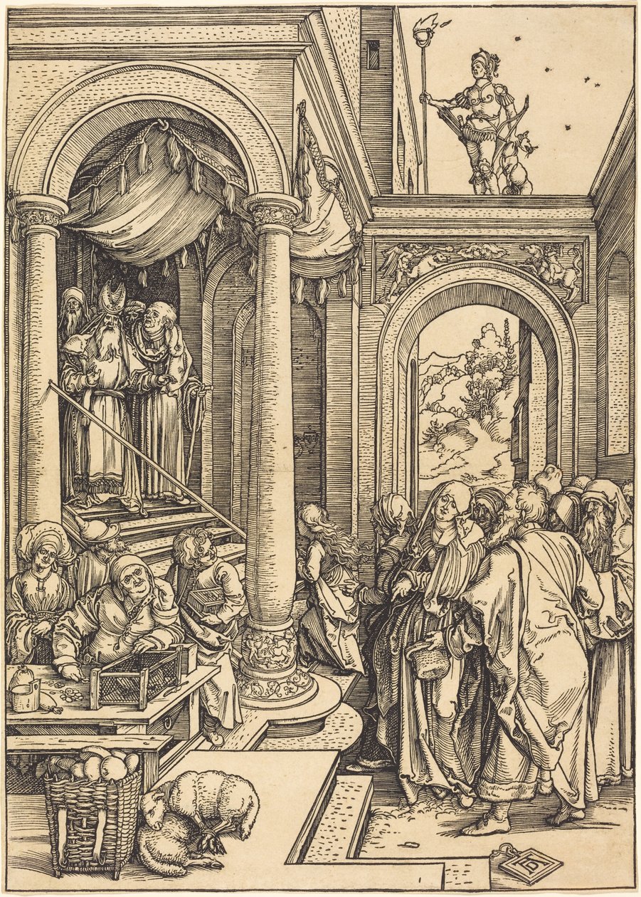 Jungfru Marias frambärande i templet av Albrecht Dürer