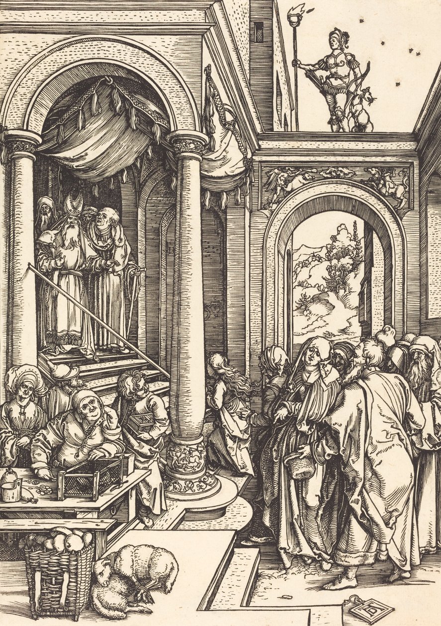 Presentationen av jungfrun i templet, ca. 15021503. av Albrecht Dürer