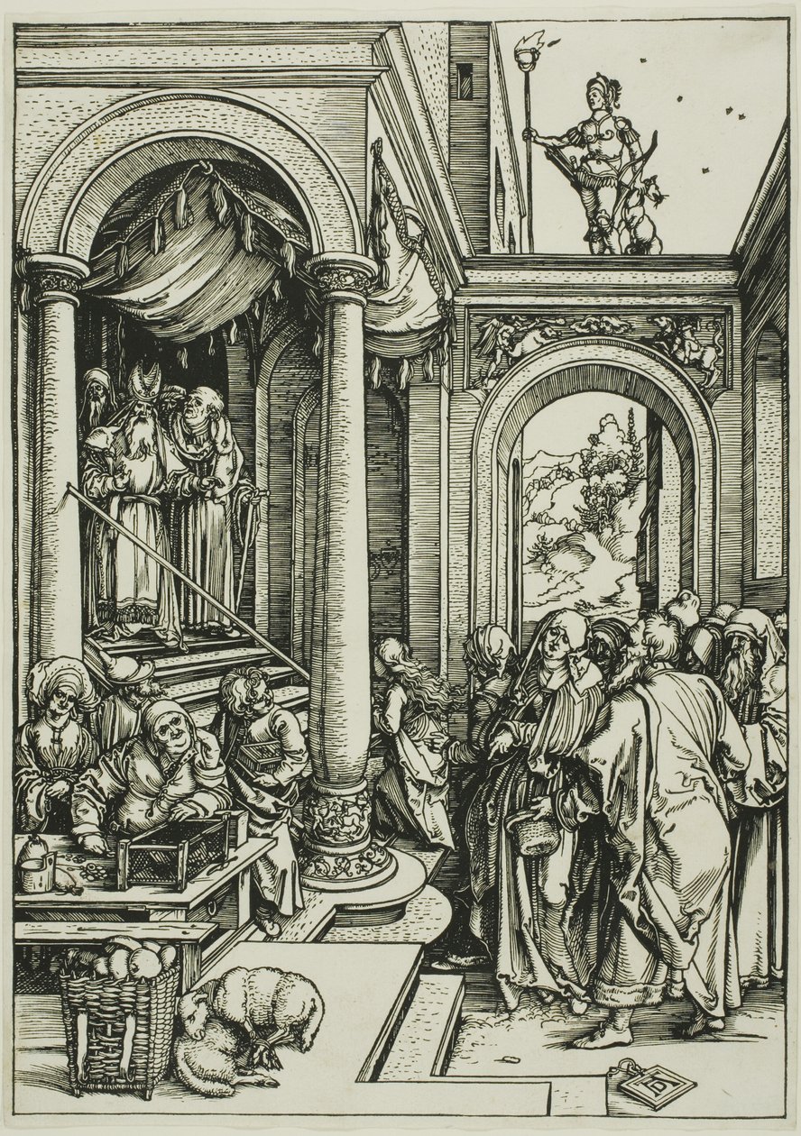 Presentationen av jungfrun i templet, från Jungfruns liv av Albrecht Dürer