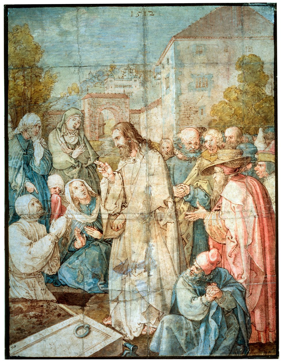 Lazarus uppståndelse, 1512. av Albrecht Dürer