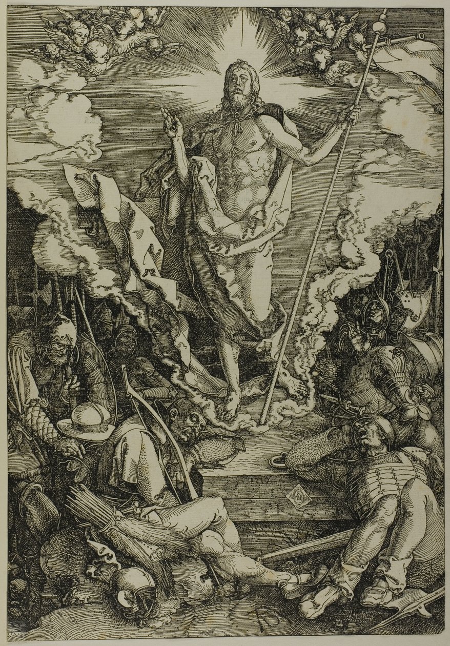 Uppståndelsen, från The Large Passion av Albrecht Dürer