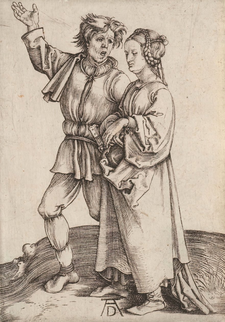 Det rustika paret Bonden och hans hustru, 1497-1498. av Albrecht Dürer