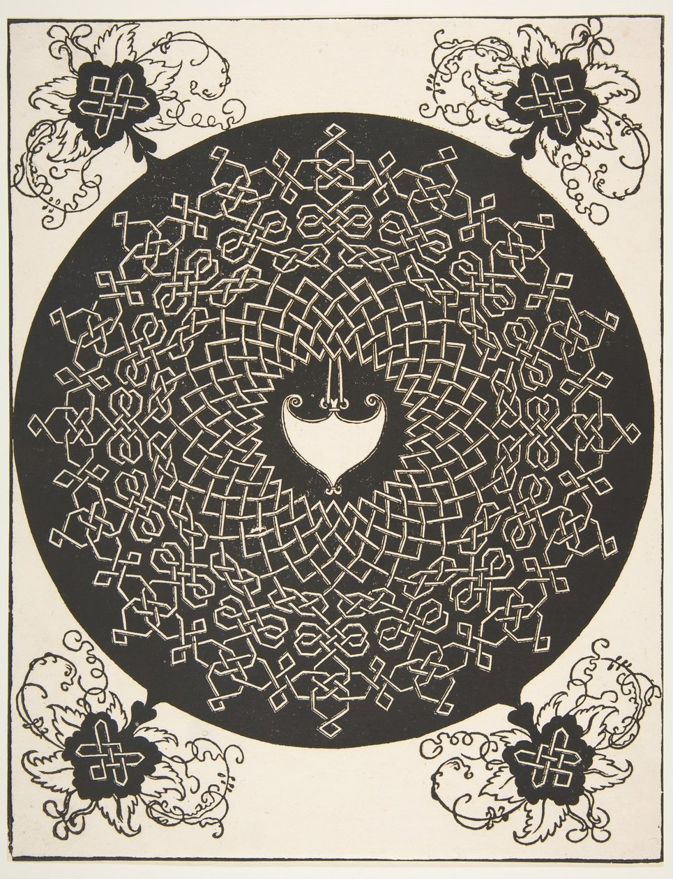 "Den andra knuten". Interlaced Roundel med en Amazon-sköld i mitten, 1521 tidigare. av Albrecht Dürer