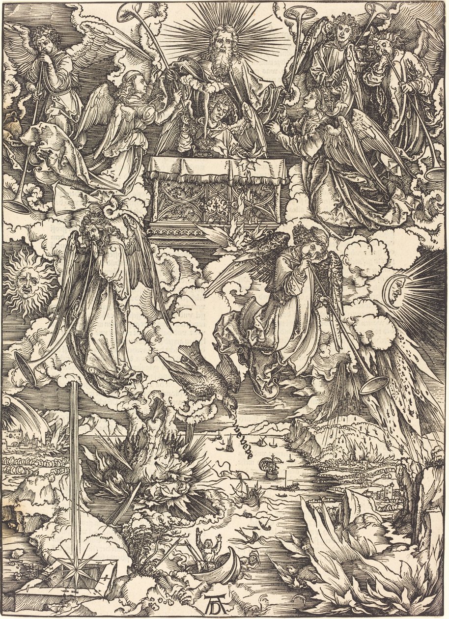 De sju änglarna med trumpeterna av Albrecht Dürer