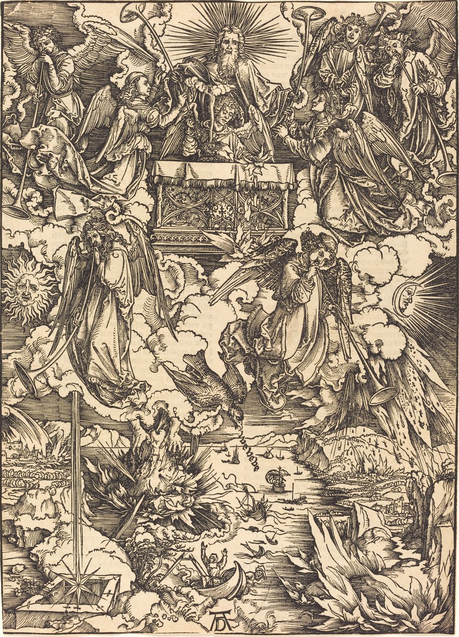 De sju änglarna med trumpeterna av Albrecht Dürer