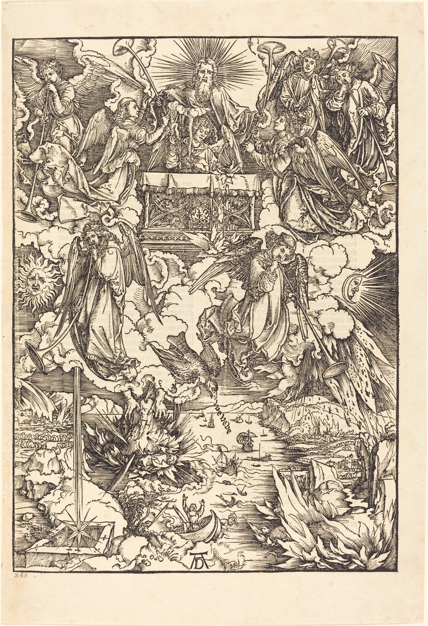 De sju änglarna med trumpeterna av Albrecht Dürer