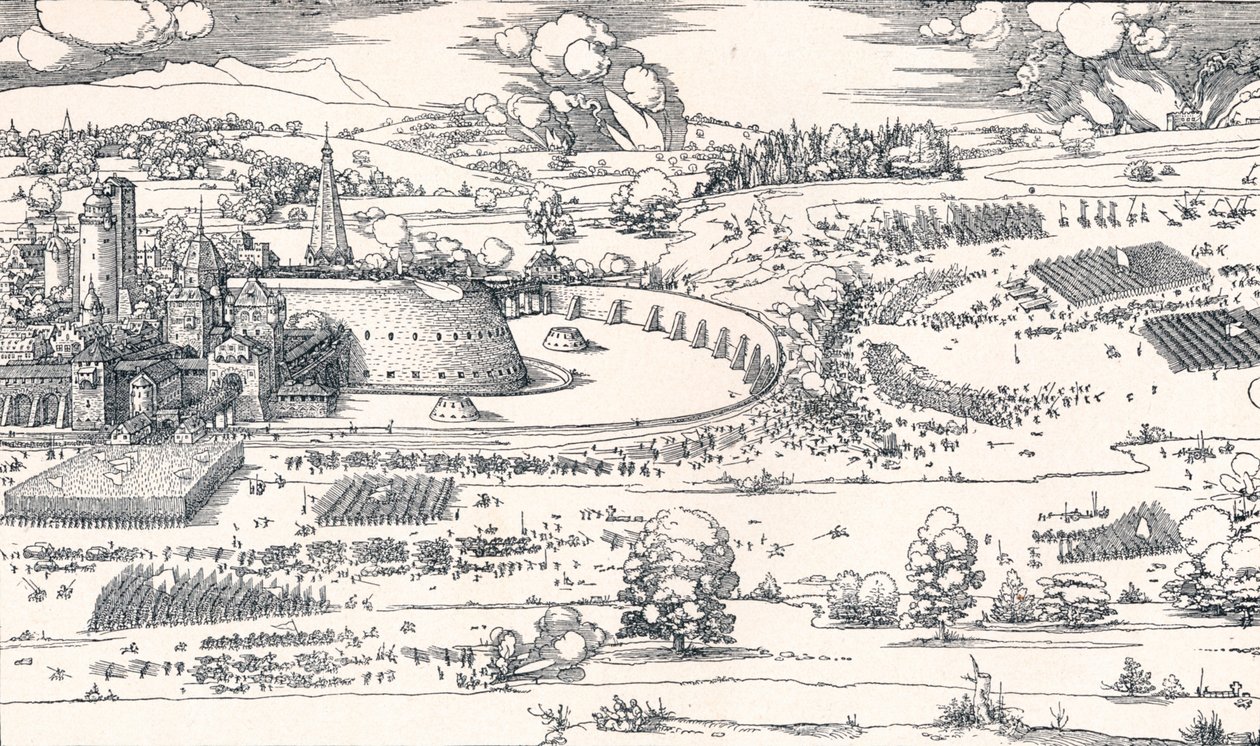 Belägringen av en fästning I, 1527 1906 av Albrecht Dürer