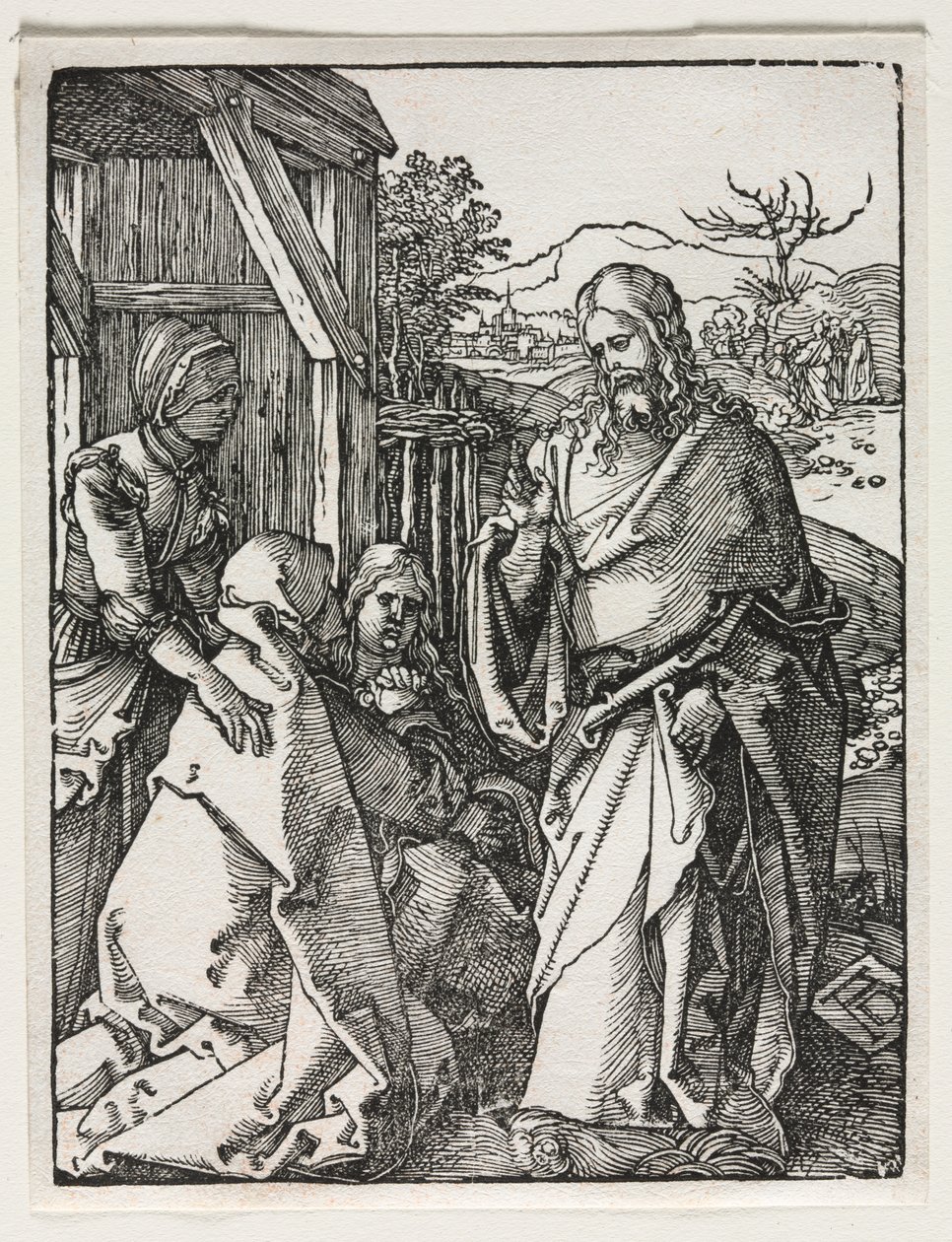 Den lilla passionen: Kristus tar avsked av jungfrun av Albrecht Dürer