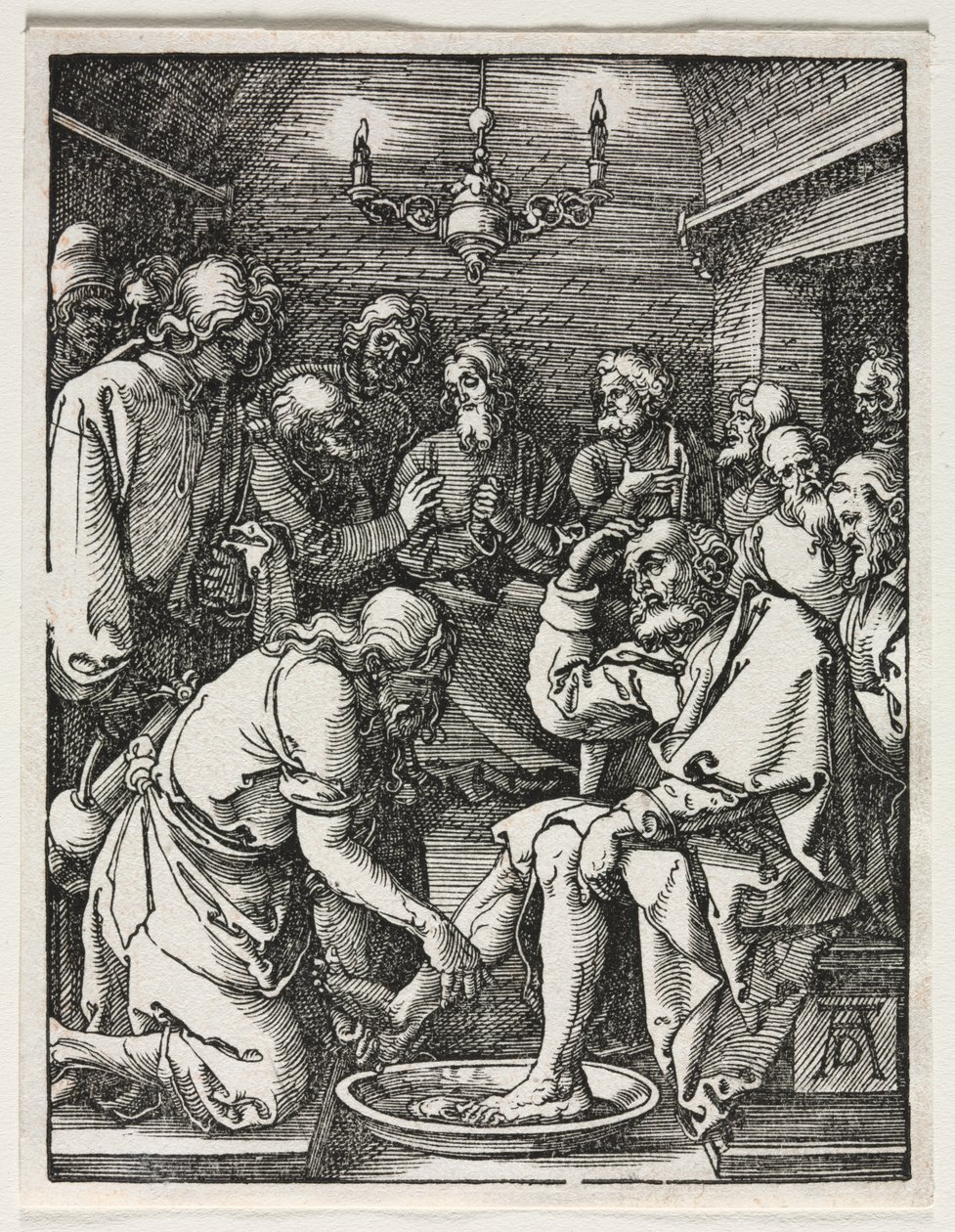 Den lilla passionen: Kristus tvättar Peters fötter av Albrecht Dürer