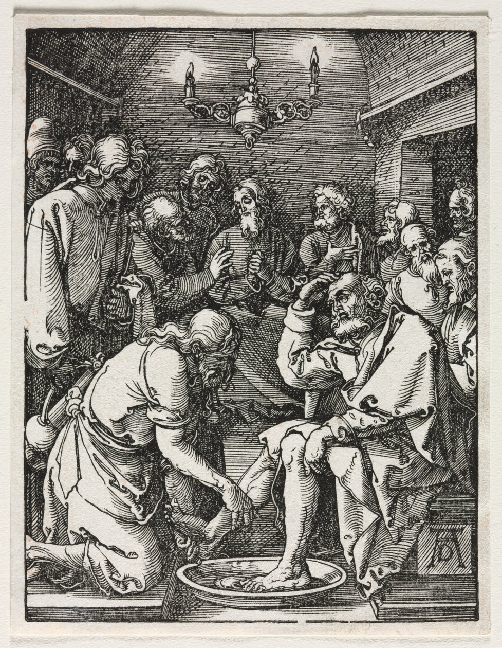 Den lilla passionen: Kristus tvättar St. Peters fötter. av Albrecht Dürer